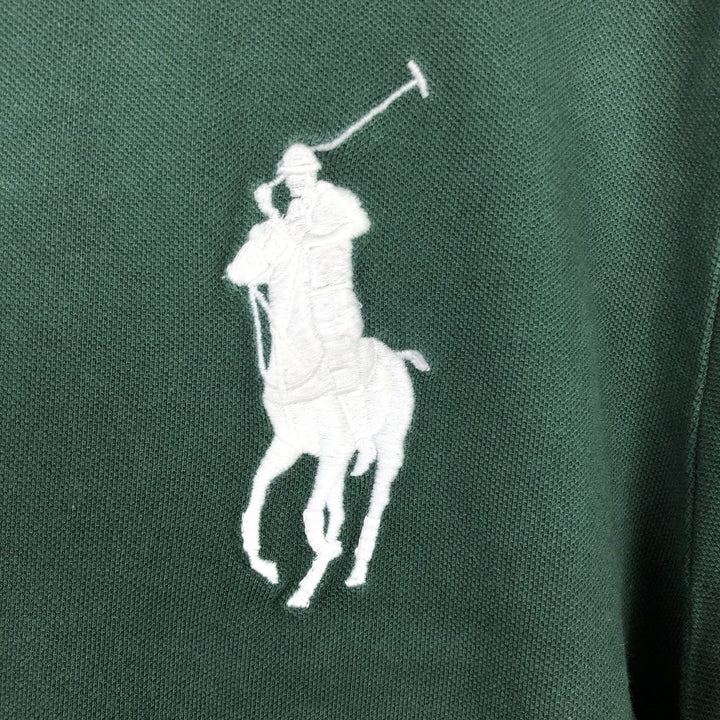 Ralph Lauren POLO RALPH LAUREN CUSTOM SLIM FIT Big Pony Short-Sleeve Polo Shirt (Men's XXL equivalent) cotton green type Vintage Second Hand