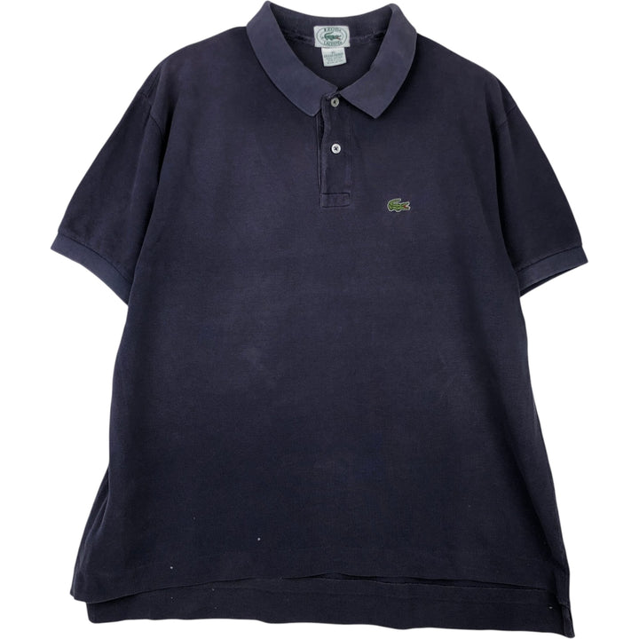80s-90'S Lacoste IZOD Short-Sleeve Polo Shirt, Made in USA, Men's Size XL (Equivalent), Vintage cotton Purple type blue-purple Vintage Second Hand