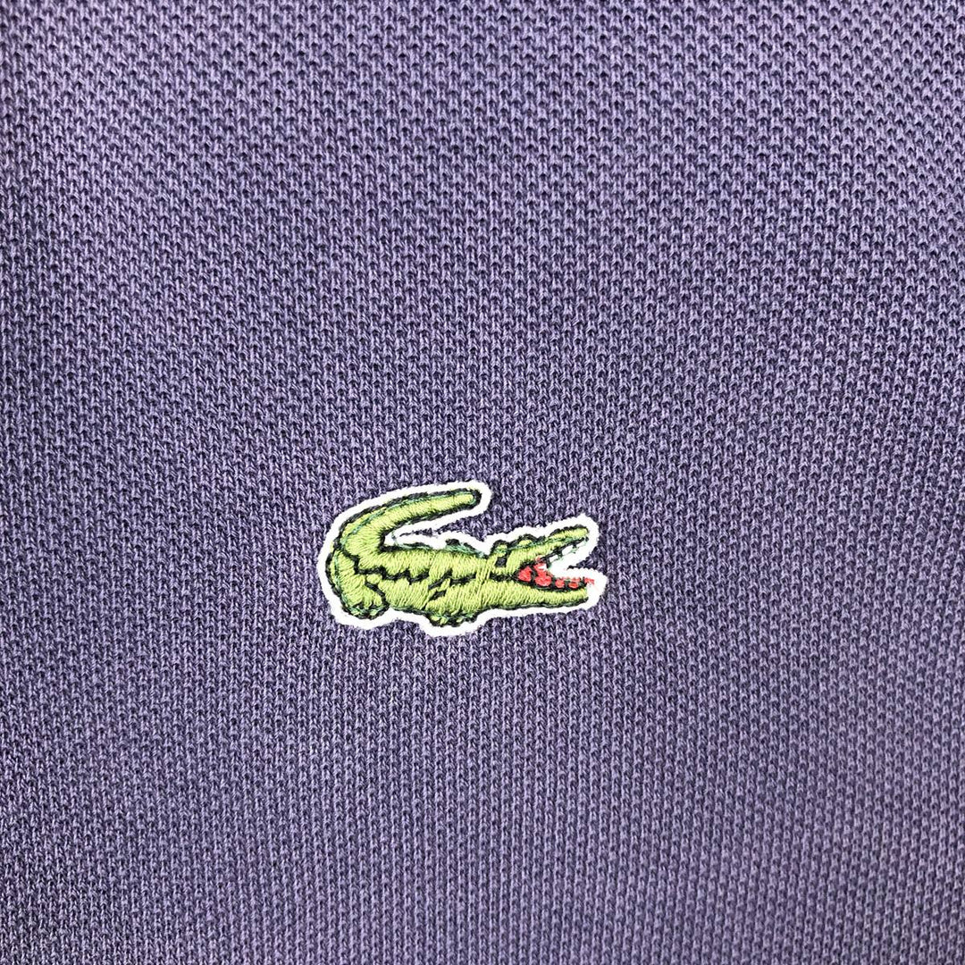 80s-90'S Lacoste IZOD Short-Sleeve Polo Shirt, Made in USA, Men's Size XL (Equivalent), Vintage cotton Purple type blue-purple Vintage Second Hand
