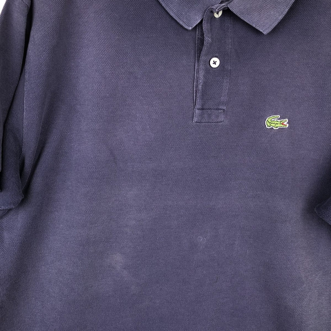 80s-90'S Lacoste IZOD Short-Sleeve Polo Shirt, Made in USA, Men's Size XL (Equivalent), Vintage cotton Purple type blue-purple Vintage Second Hand