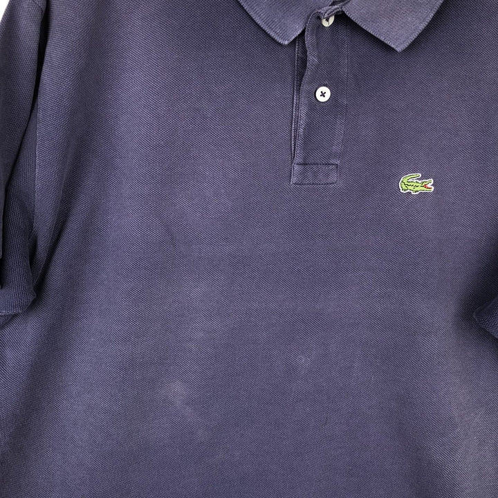 80s-90'S Lacoste IZOD Short-Sleeve Polo Shirt, Made in USA, Men's Size XL (Equivalent), Vintage cotton Purple type blue-purple Vintage Second Hand