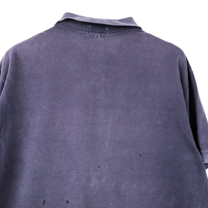 80s-90'S Lacoste IZOD Short-Sleeve Polo Shirt, Made in USA, Men's Size XL (Equivalent), Vintage cotton Purple type blue-purple Vintage Second Hand