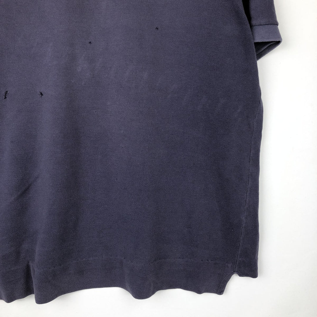 80s-90'S Lacoste IZOD Short-Sleeve Polo Shirt, Made in USA, Men's Size XL (Equivalent), Vintage cotton Purple type blue-purple Vintage Second Hand