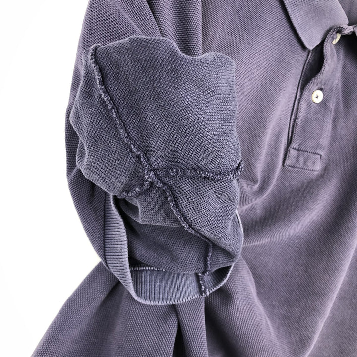 80s-90'S Lacoste IZOD Short-Sleeve Polo Shirt, Made in USA, Men's Size XL (Equivalent), Vintage cotton Purple type blue-purple Vintage Second Hand