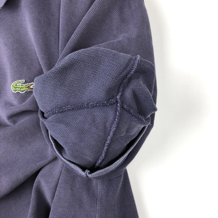 80s-90'S Lacoste IZOD Short-Sleeve Polo Shirt, Made in USA, Men's Size XL (Equivalent), Vintage cotton Purple type blue-purple Vintage Second Hand