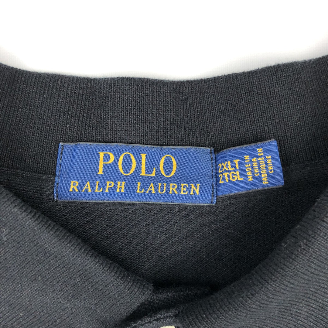 Ralph Lauren POLO RALPH LAUREN Big Pony Short Sleeve Polo Shirt Men's XXL cotton black type Vintage Second Hand