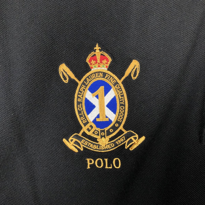 Ralph Lauren POLO RALPH LAUREN Big Pony Short Sleeve Polo Shirt Men's XXL cotton black type Vintage Second Hand