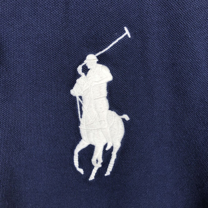 Ralph Lauren POLO RALPH LAUREN CUSTOM SLIM FIT Big Pony Short Sleeve Polo Shirt Men's L cotton navy blue type Vintage Second Hand