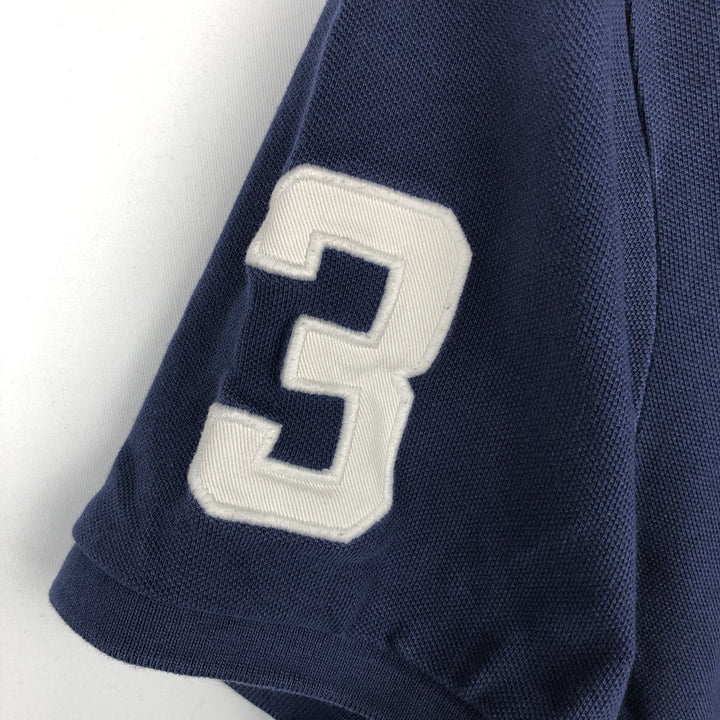 Ralph Lauren POLO RALPH LAUREN CUSTOM SLIM FIT Big Pony Short Sleeve Polo Shirt Men's L cotton navy blue type Vintage Second Hand