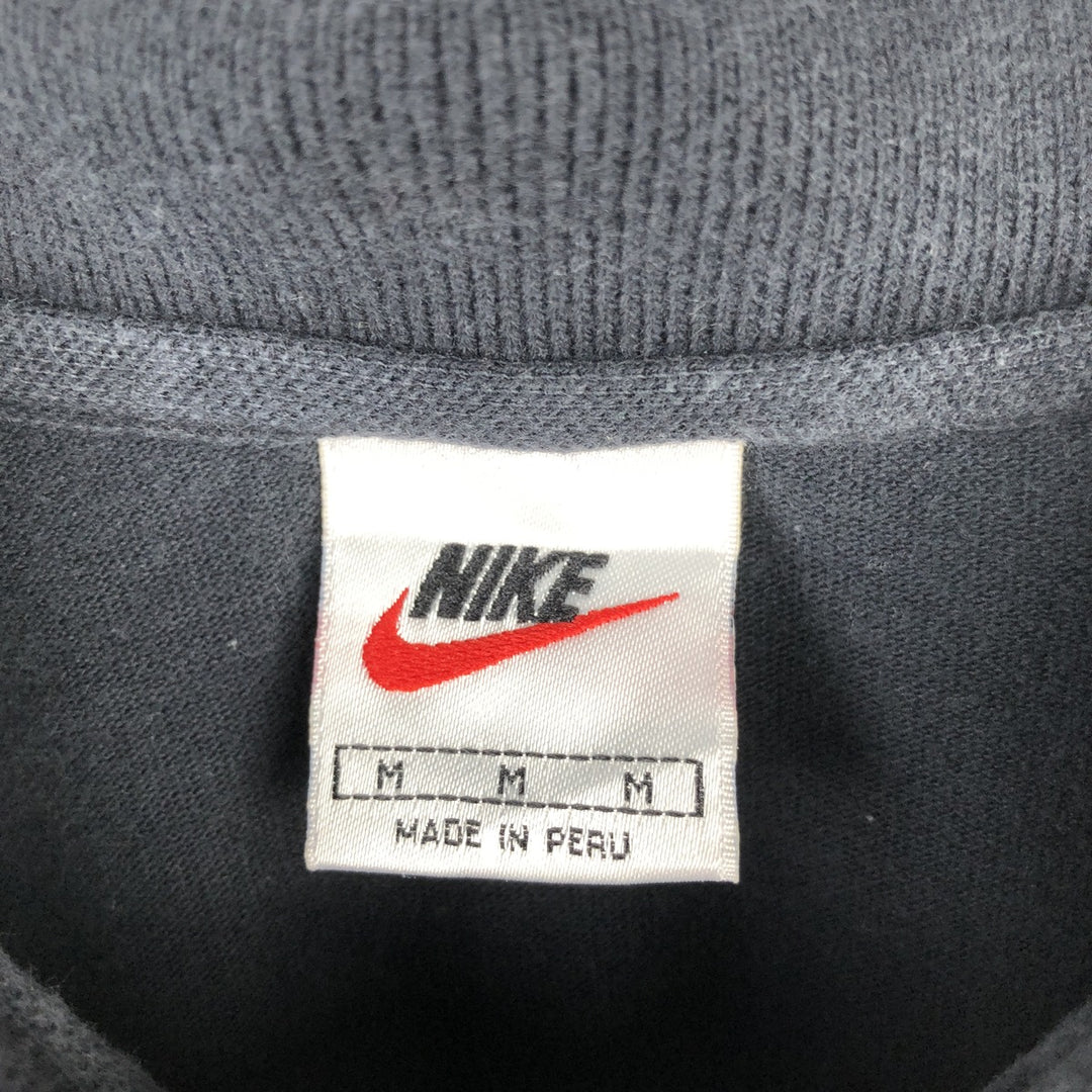 90'S Nike Center Logo Short-Sleeve Polo Shirt, Men's Size M (Equivalent), Vintage cotton black type Vintage Second Hand