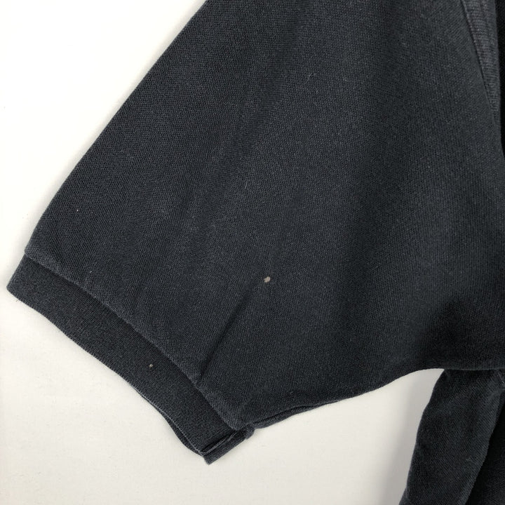 90'S Nike Center Logo Short-Sleeve Polo Shirt, Men's Size M (Equivalent), Vintage cotton black type Vintage Second Hand