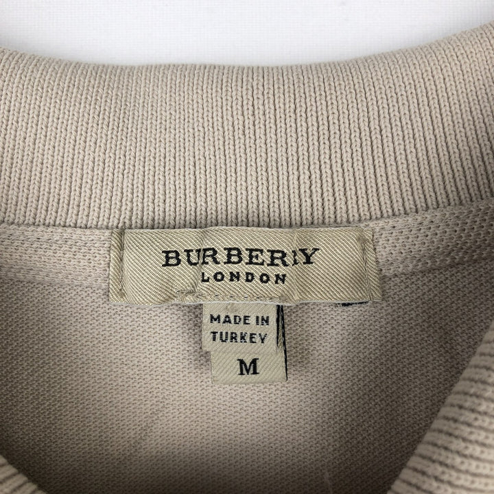 Burberry's London short-sleeved polo shirt, men's size M (approx.) cotton Beige type Vintage Second Hand