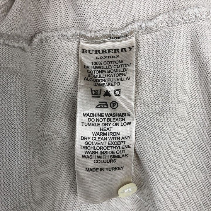 Burberry's London short-sleeved polo shirt, men's size M (approx.) cotton Beige type Vintage Second Hand