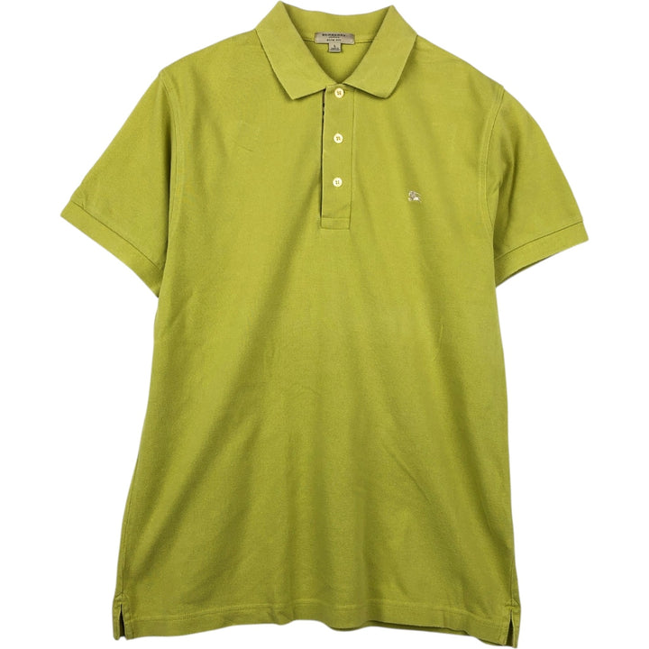 Burberry's London Slim Fit Short-Sleeve Polo Shirt (Men's Size L) cotton yellow type Vintage Second Hand
