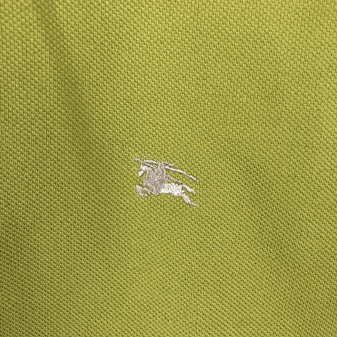 Burberry's London Slim Fit Short-Sleeve Polo Shirt (Men's Size L) cotton yellow type Vintage Second Hand