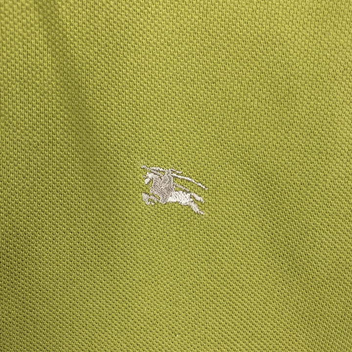 Burberry's London Slim Fit Short-Sleeve Polo Shirt (Men's Size L) cotton yellow type Vintage Second Hand
