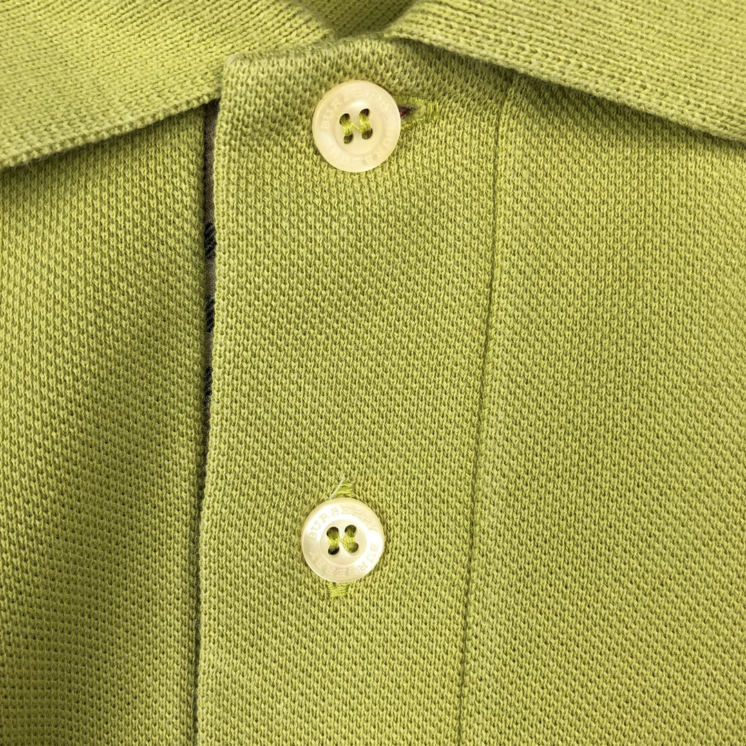 Burberry's London Slim Fit Short-Sleeve Polo Shirt (Men's Size L) cotton yellow type Vintage Second Hand