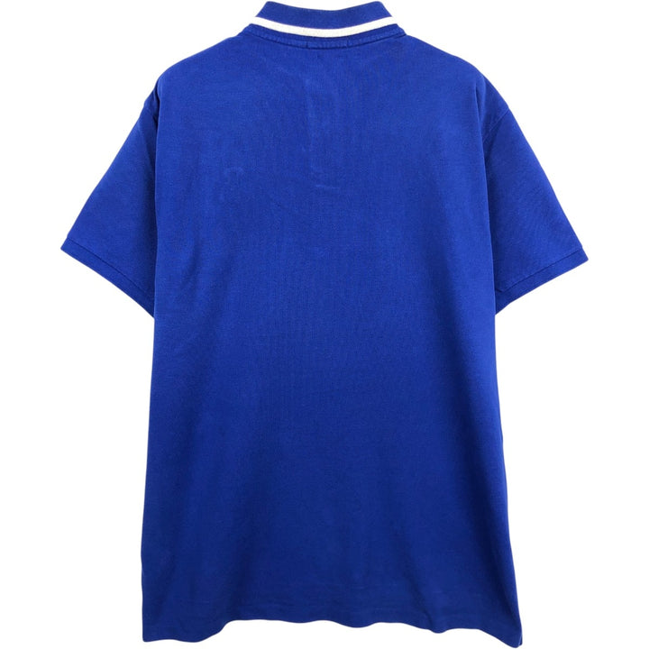 Ralph Lauren POLO RALPH LAUREN CUSTOM SLIM FIT Polo Bear Short-Sleeve Polo Shirt (Men's XL equivalent) cotton blue type Vintage Second Hand