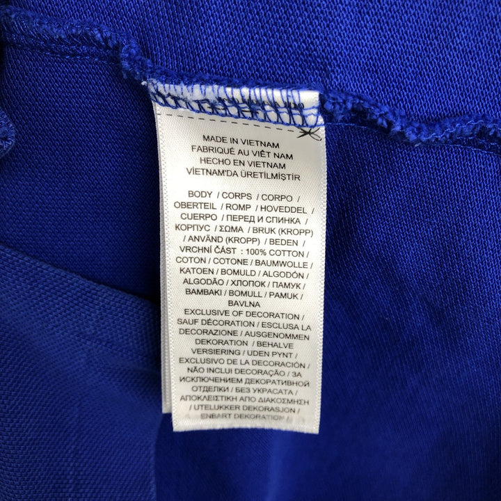 Ralph Lauren POLO RALPH LAUREN CUSTOM SLIM FIT Polo Bear Short-Sleeve Polo Shirt (Men's XL equivalent) cotton blue type Vintage Second Hand