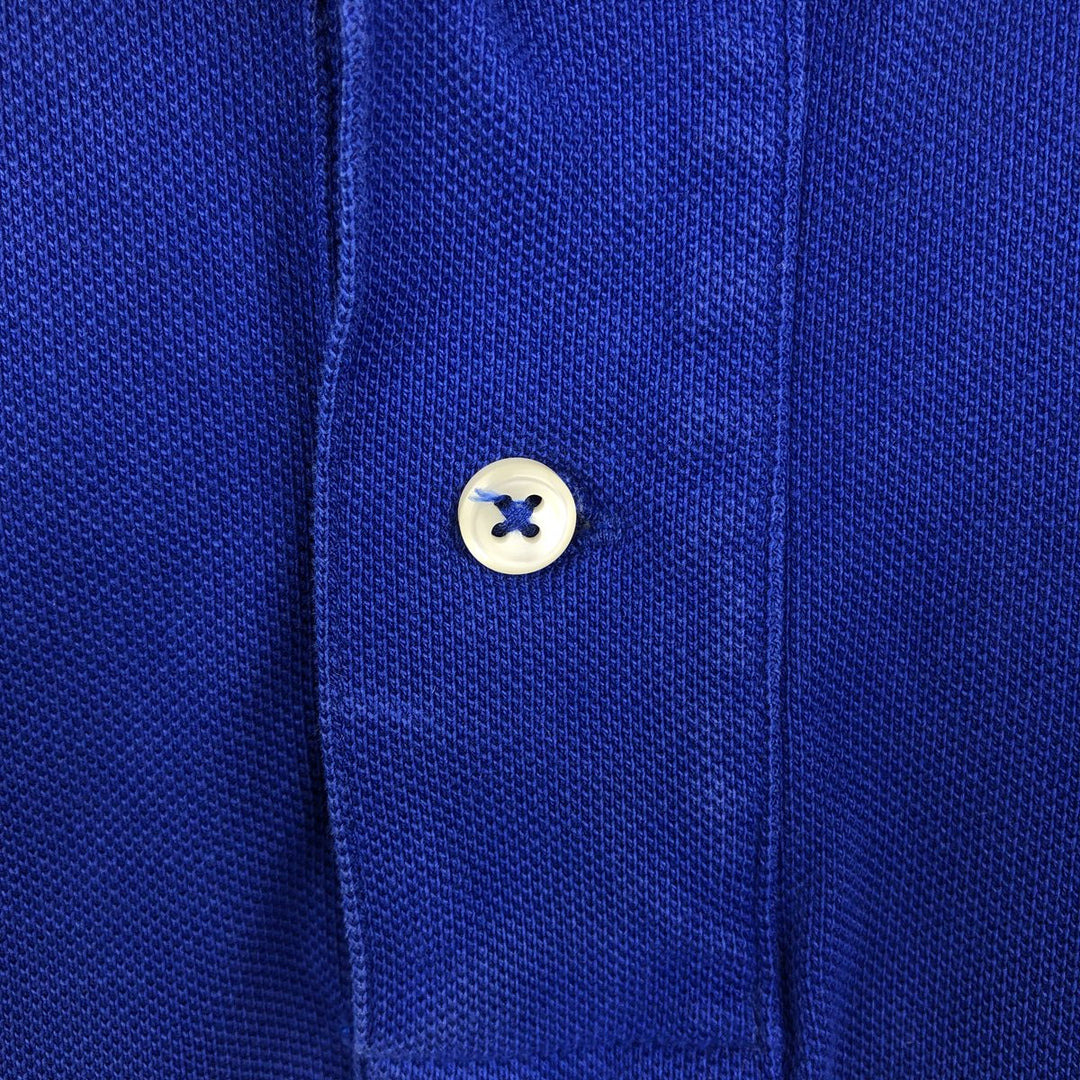 Ralph Lauren POLO RALPH LAUREN CUSTOM SLIM FIT Polo Bear Short-Sleeve Polo Shirt (Men's XL equivalent) cotton blue type Vintage Second Hand