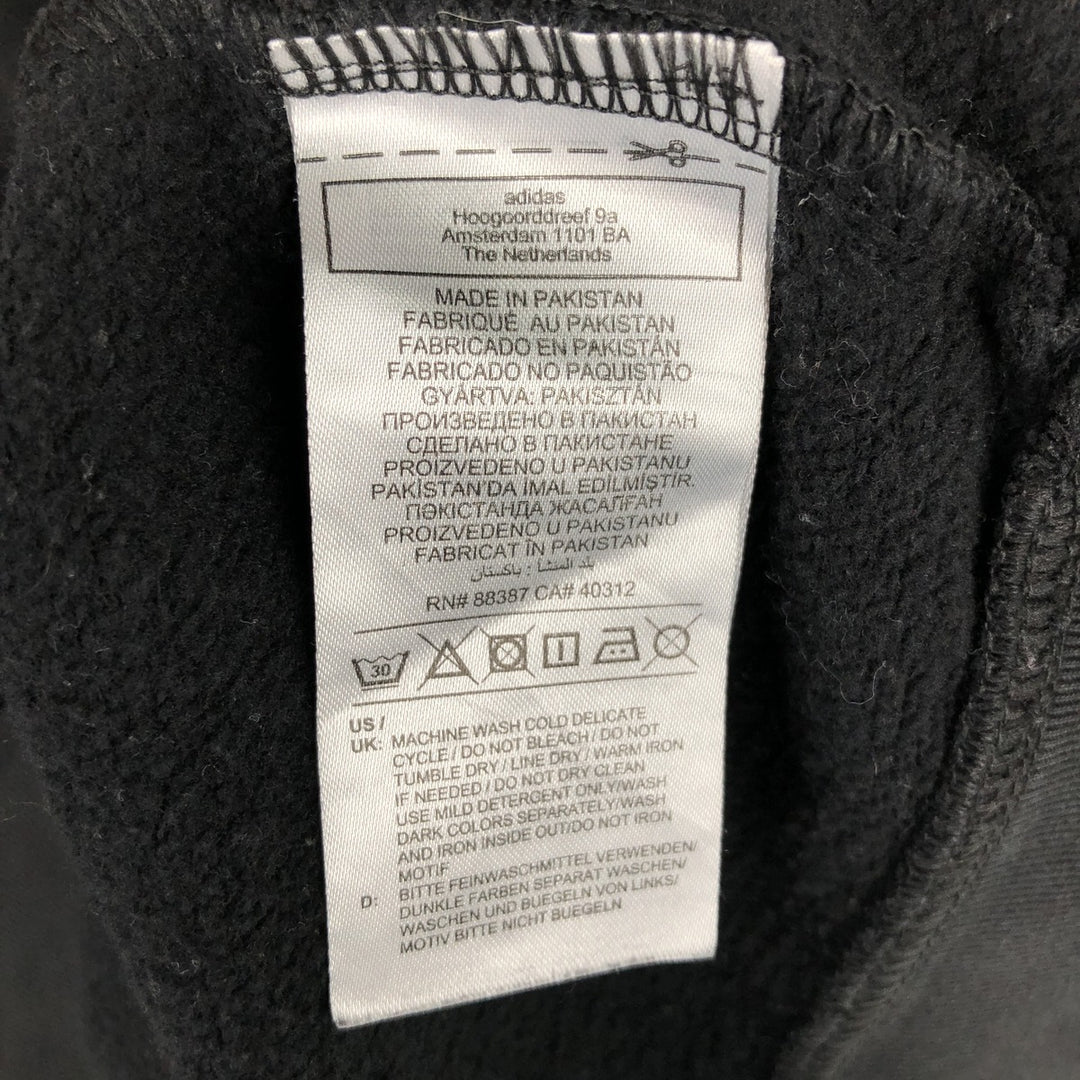 Adidas ORIGINALS sweatshirt pullover hoodie, women's size XL (approx.) cotton black type Vintage Second Hand
