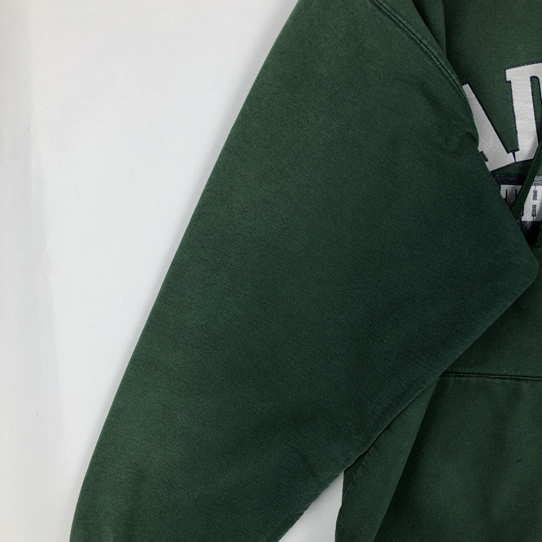 2000'S adidas sweatshirt pullover hoodie, Made in Canada, Men's size M cotton green type Vintage Second Hand