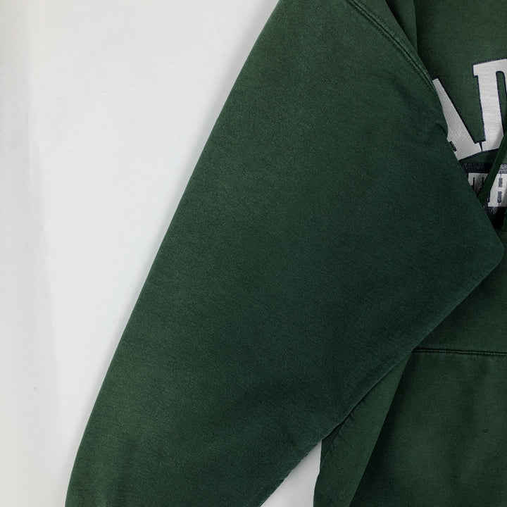 2000'S adidas sweatshirt pullover hoodie, Made in Canada, Men's size M cotton green type Vintage Second Hand