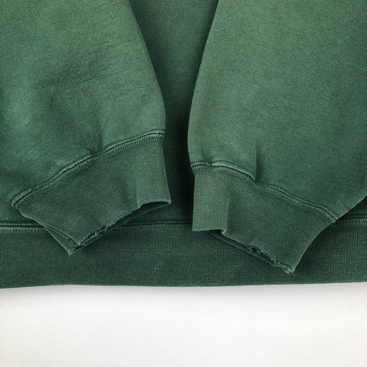 2000'S adidas sweatshirt pullover hoodie, Made in Canada, Men's size M cotton green type Vintage Second Hand