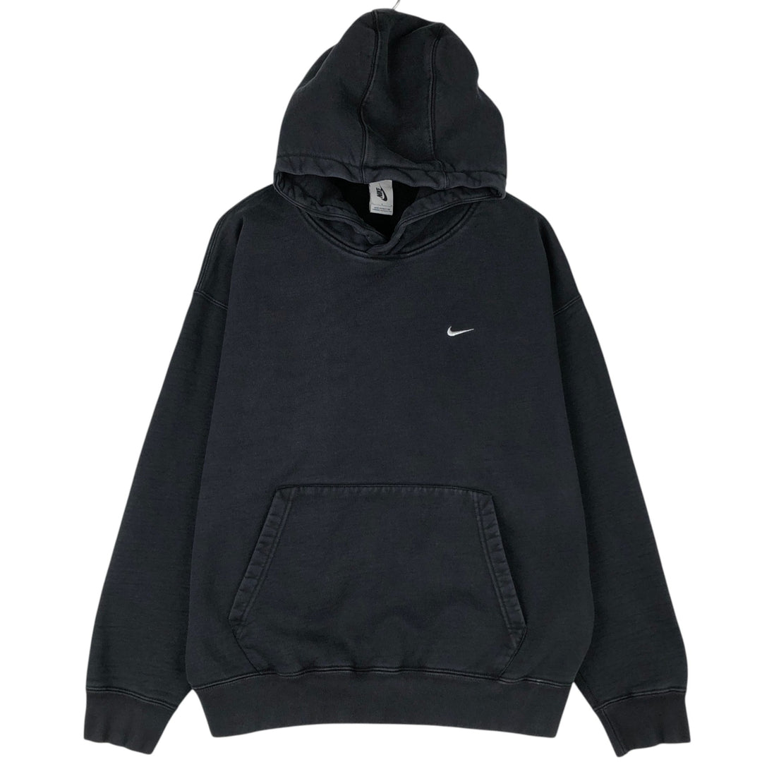 Nike Sweat Pullover Hoodie, Men's Size L cotton black type Vintage Second Hand
