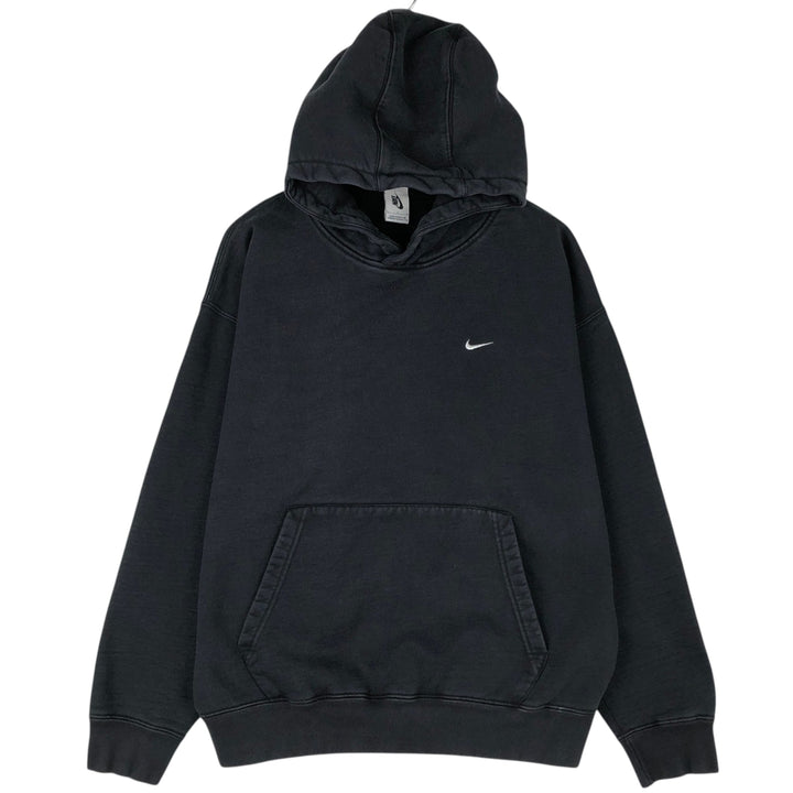Nike Sweat Pullover Hoodie, Men's Size L cotton black type Vintage Second Hand
