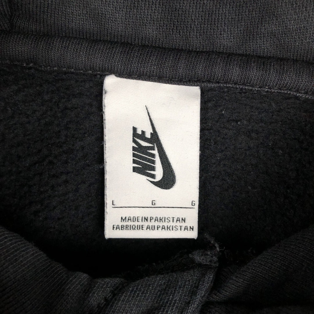 Nike Sweat Pullover Hoodie, Men's Size L cotton black type Vintage Second Hand