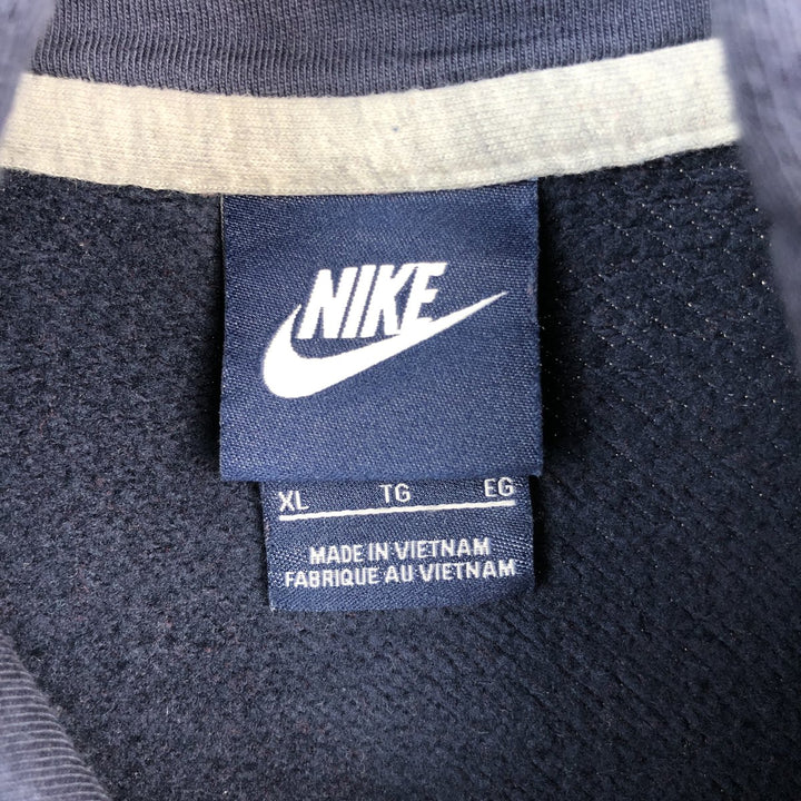 Nike Sweat Pullover Hoodie Men's XL Size cotton navy blue type Vintage Second Hand