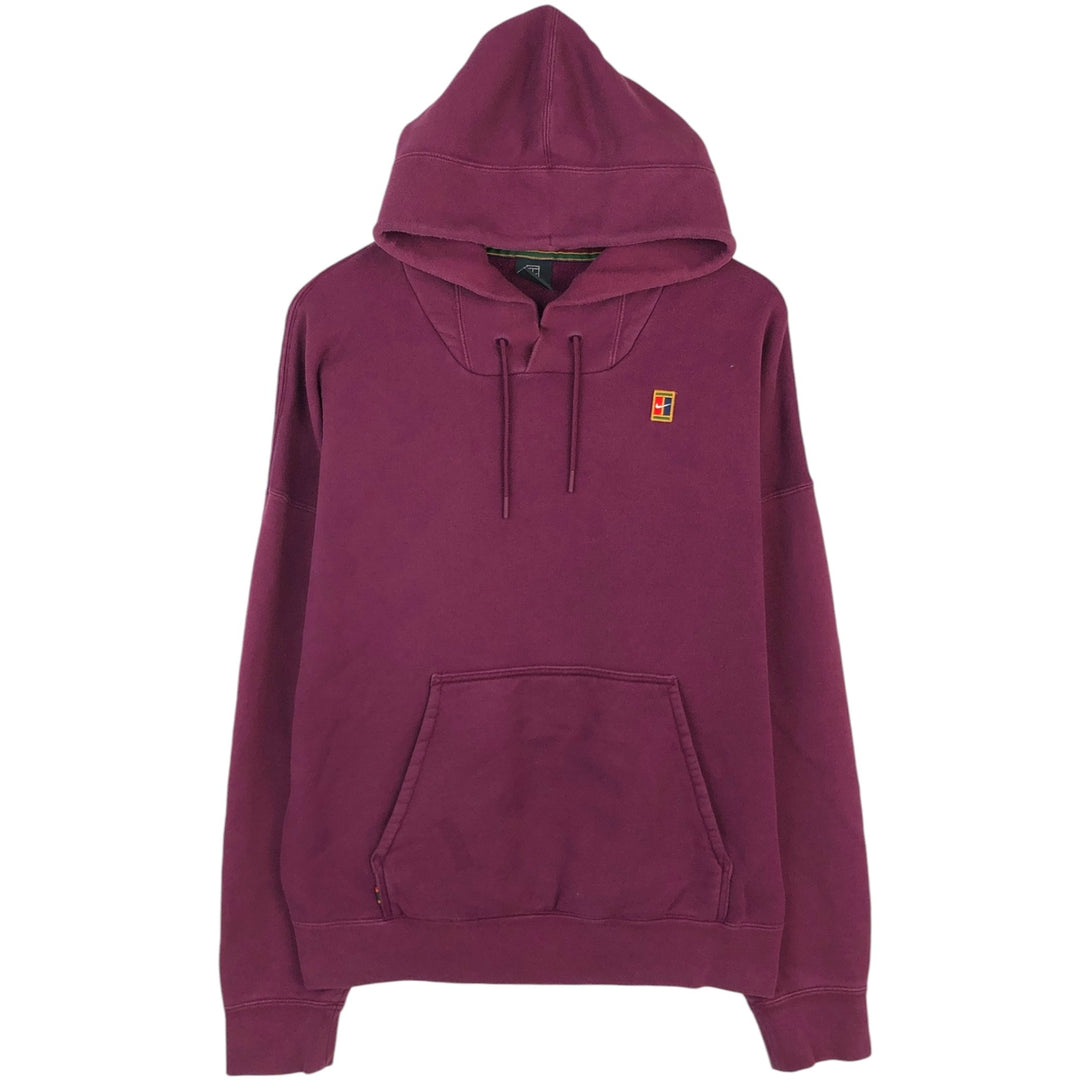 Nike Sweat Pullover Hoodie, Men's Size L cotton wine-red Vintage Second Hand