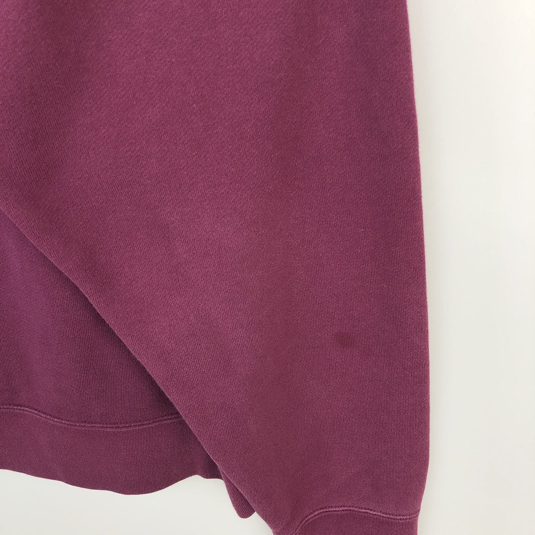 Nike Sweat Pullover Hoodie, Men's Size L cotton wine-red Vintage Second Hand