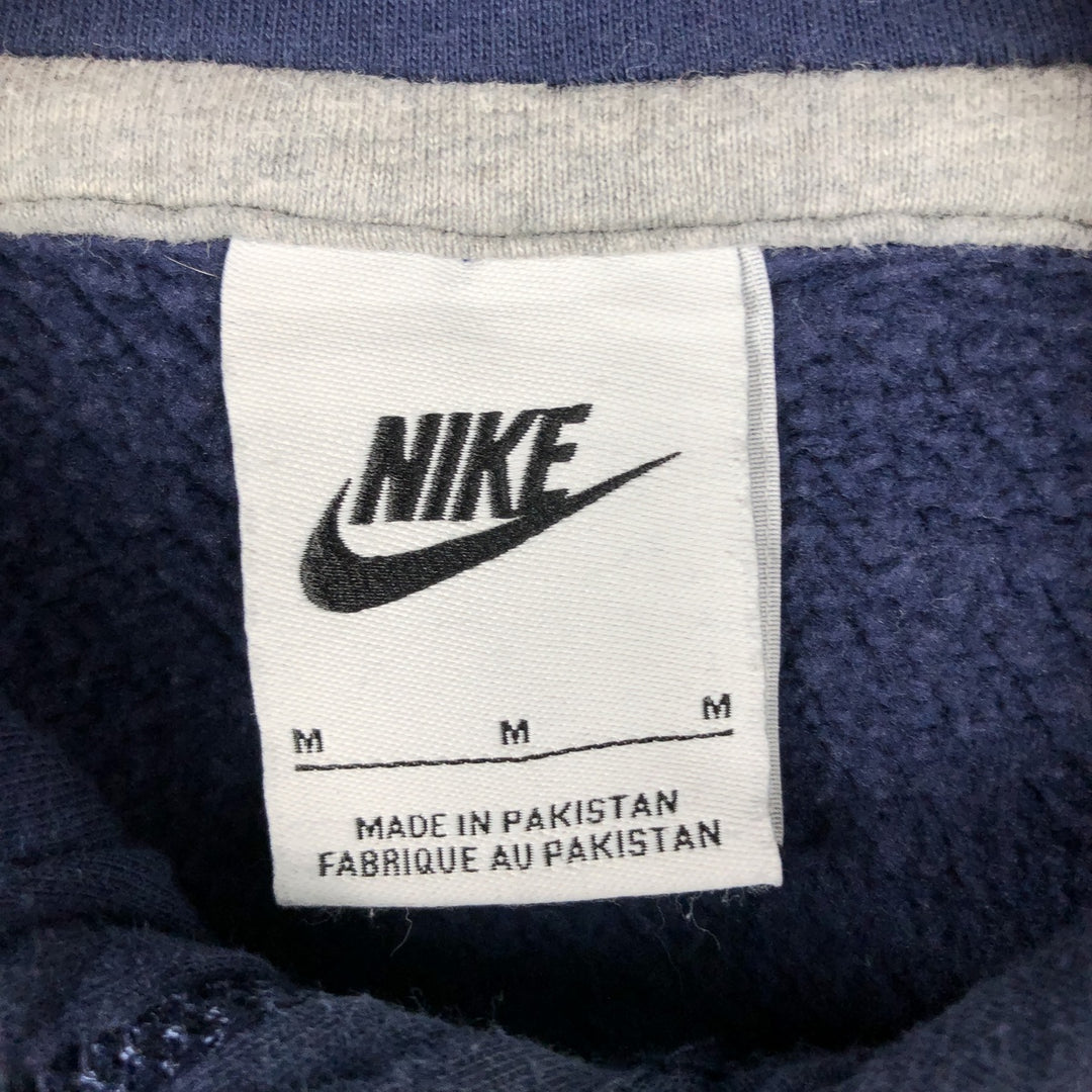 Nike Sweat Pullover Hoodie, Men's Size M cotton navy blue type Vintage Second Hand