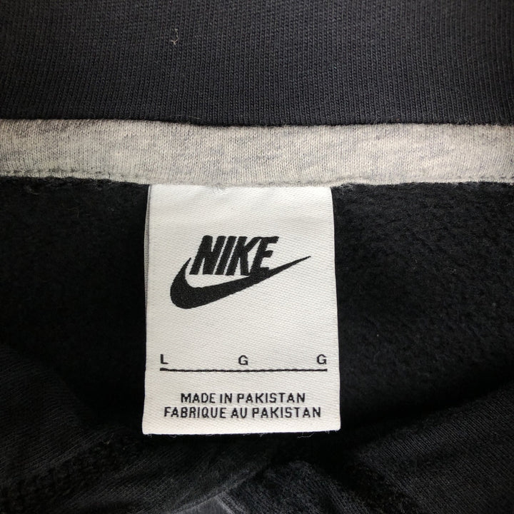 Nike Sweat Pullover Hoodie, Men's Size L cotton black type Vintage Second Hand
