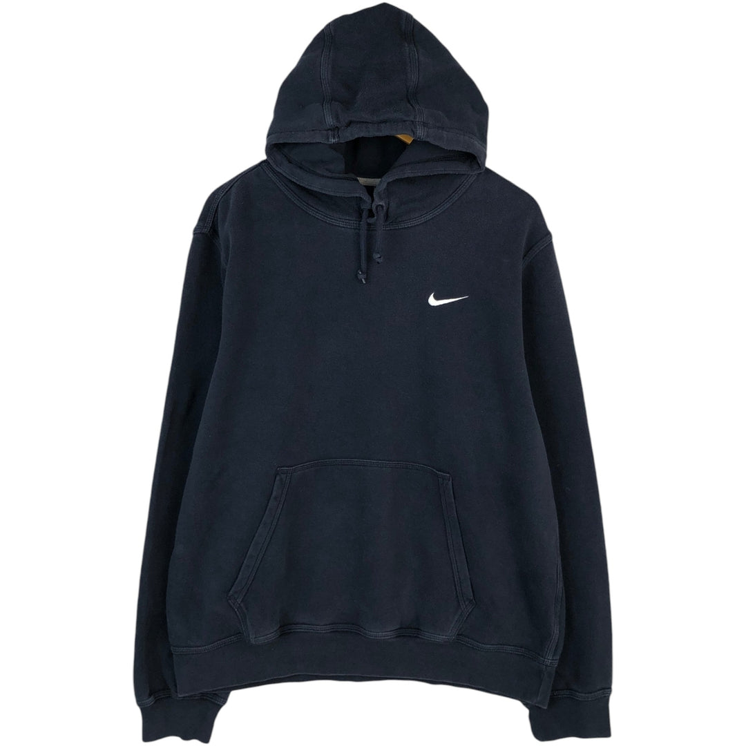 Nike Sweat Pullover Hoodie Men's XL Size cotton navy blue type Vintage Second Hand