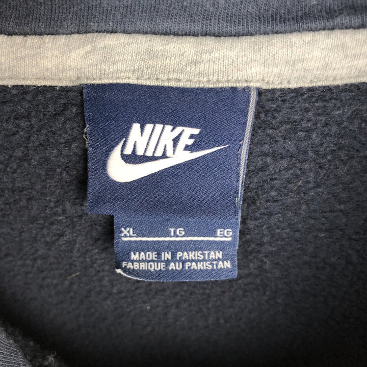 Nike Sweat Pullover Hoodie Men's XL Size cotton navy blue type Vintage Second Hand