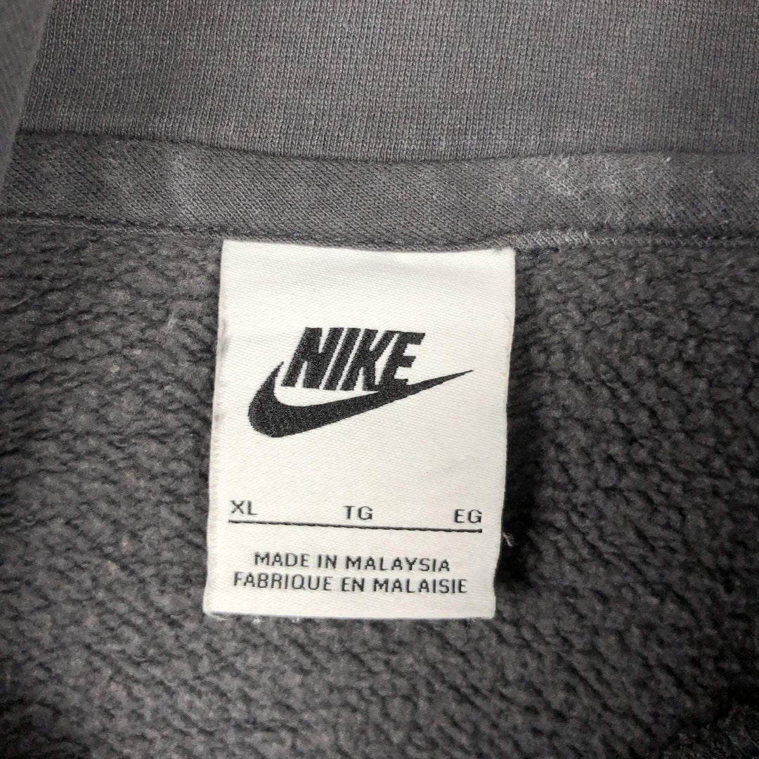 Nike Sweat Pullover Hoodie Men's XL Size cotton Khaki type Vintage Second Hand