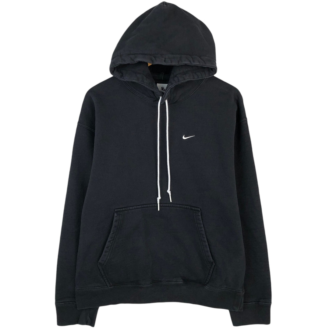 Nike Sweat Pullover Hoodie, Men's Size M cotton black type Vintage Second Hand