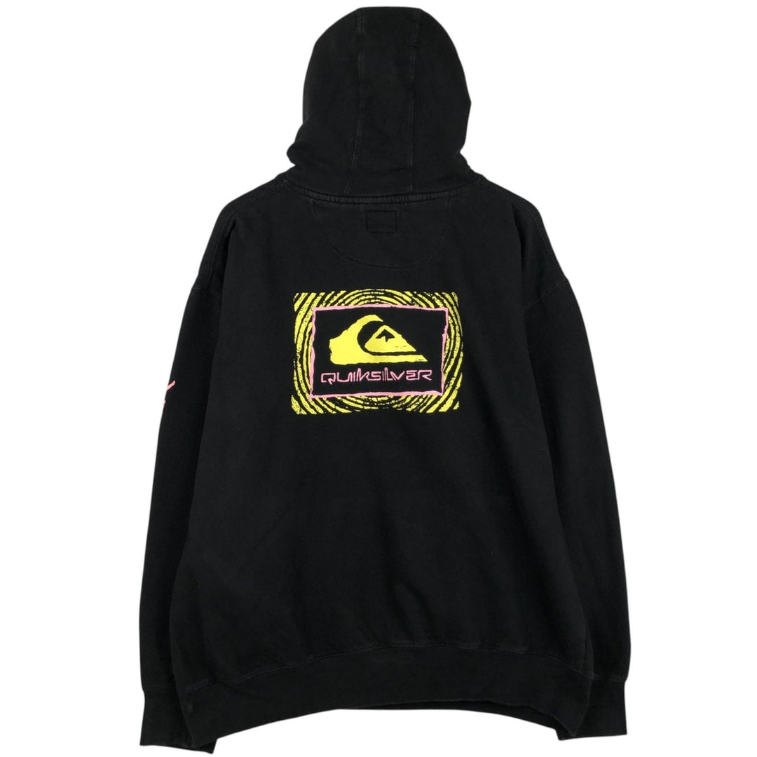 QuikSilver Sweat Pullover Hoodie, Men's Size XL (approx.) cotton black type Vintage Second Hand