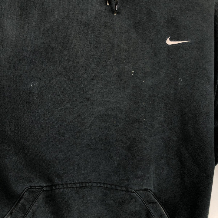 Nike Sweat Pullover Hoodie Men's XL Size cotton black type Vintage Second Hand