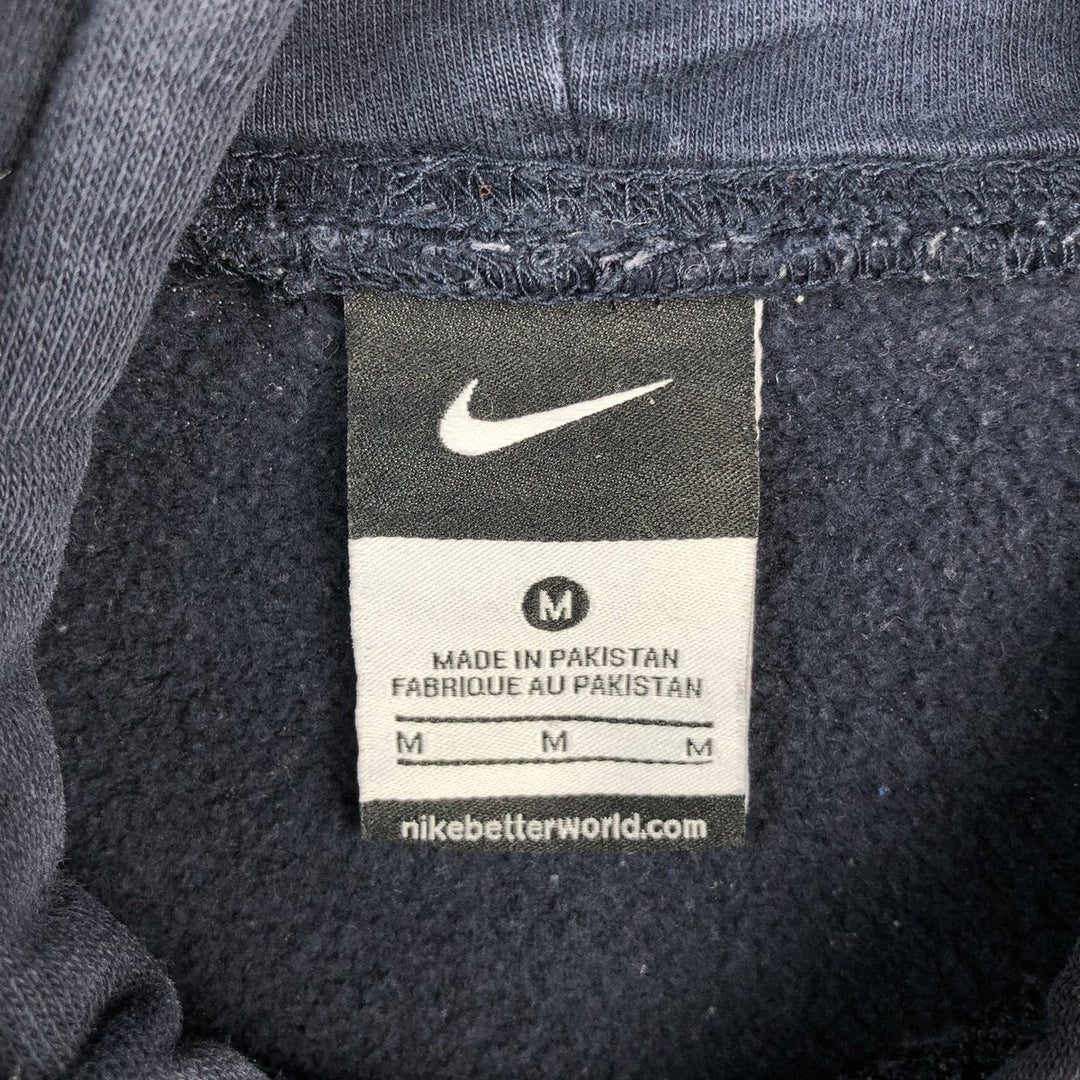 Nike Sweat Pullover Hoodie, Men's Size M cotton navy blue type Vintage Second Hand