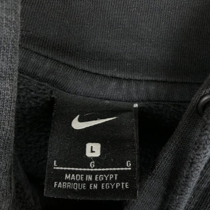 Nike Sweat Pullover Hoodie, Men's Size L cotton black type Vintage Second Hand