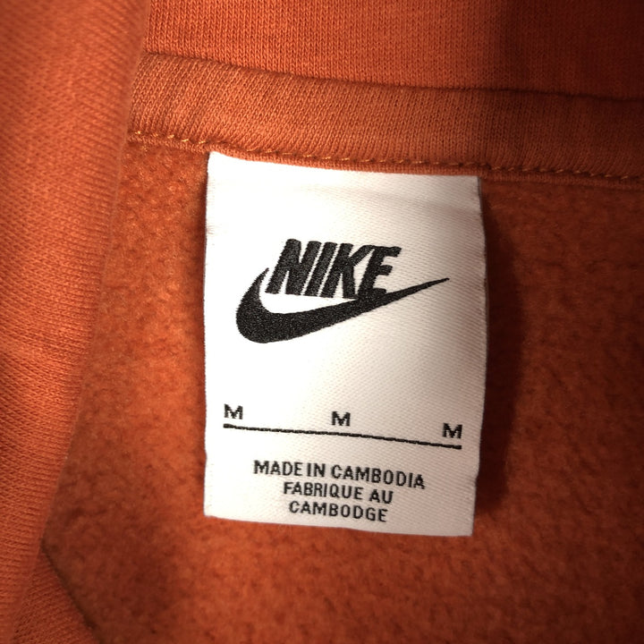 Nike Sweat Pullover Hoodie, Men's Size M cotton orange type Vintage Second Hand