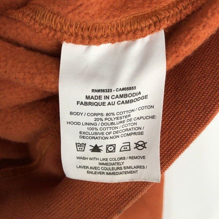 Nike Sweat Pullover Hoodie, Men's Size M cotton orange type Vintage Second Hand