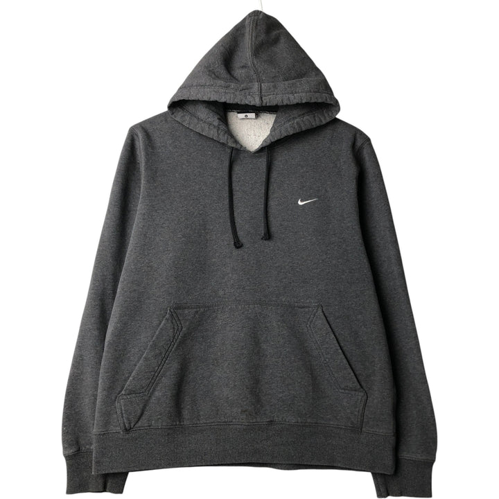 Nike Sweat Pullover Hoodie, Men's Size M cotton Charcoal Vintage Second Hand