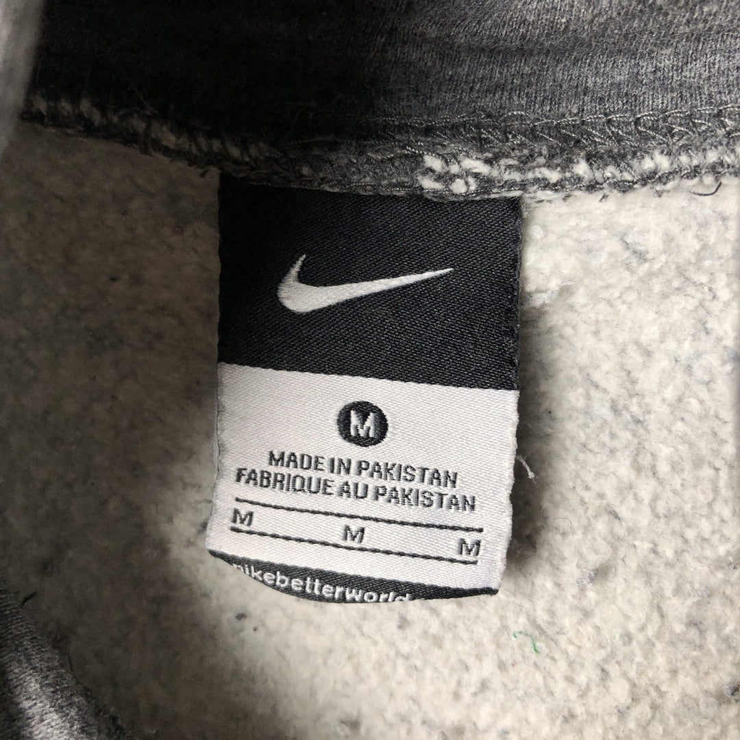 Nike Sweat Pullover Hoodie, Men's Size M cotton Charcoal Vintage Second Hand