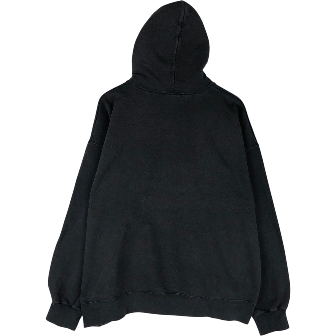 Thrasher Fire Pattern Pullover Hoodie, Men's XL cotton black type Vintage Second Hand