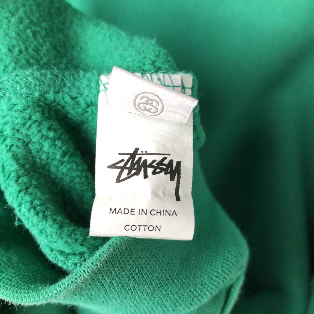 Stussy sweatshirt pullover hoodie, men's size S (equivalent) cotton green type Vintage Second Hand